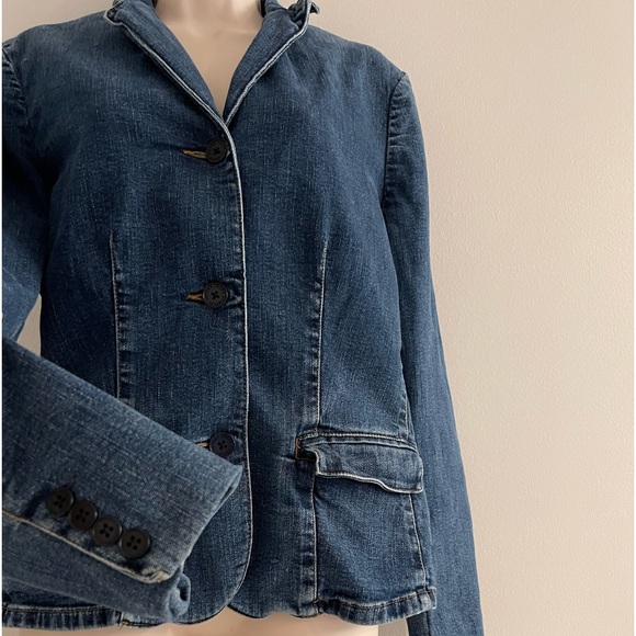 Ralph Lauren Women Jean Jacket Blazer Buttoned Size XL